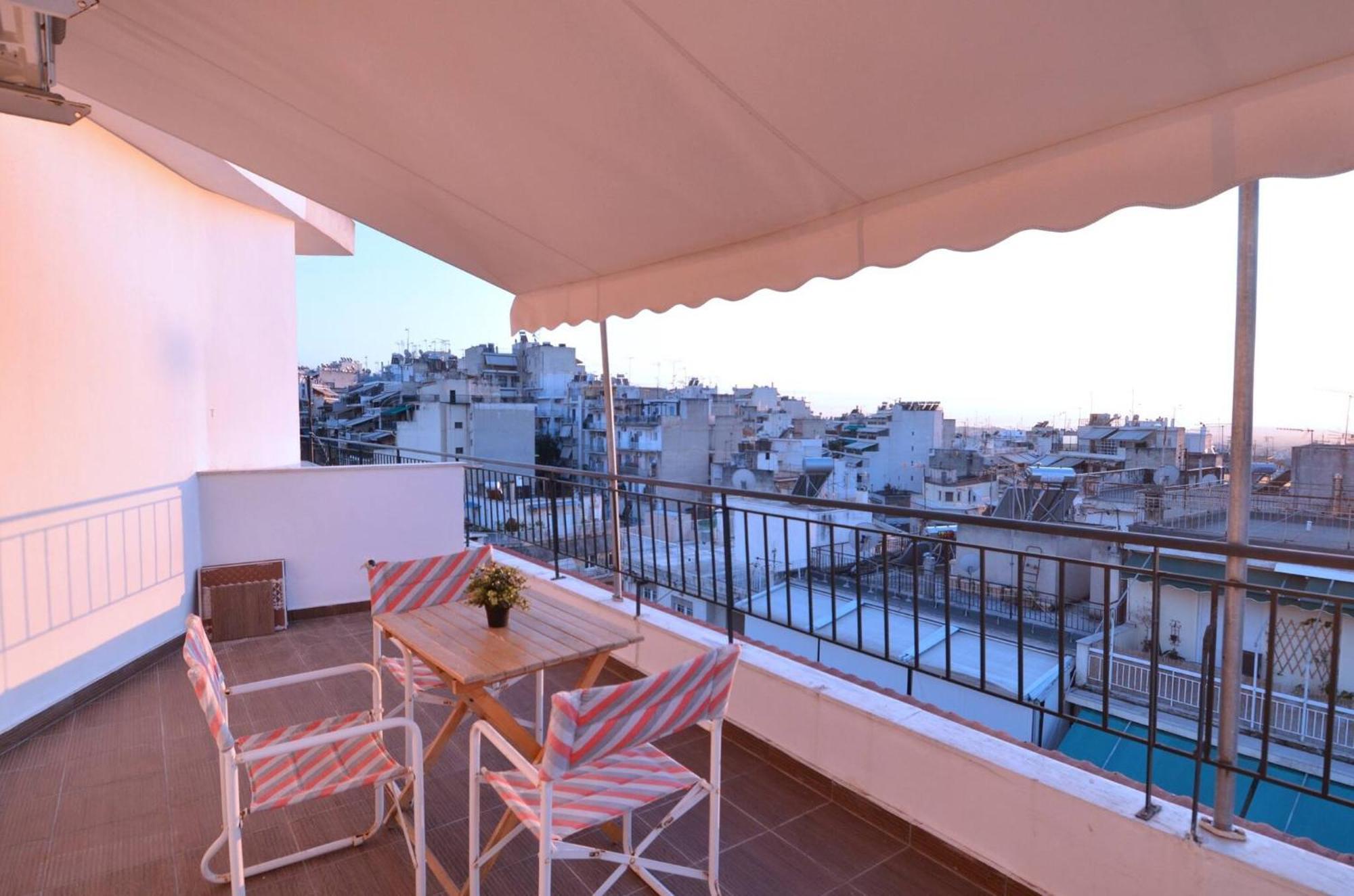 A Minimal Retire At Kypseli With An Amazing View Lejlighed Athen Eksteriør billede